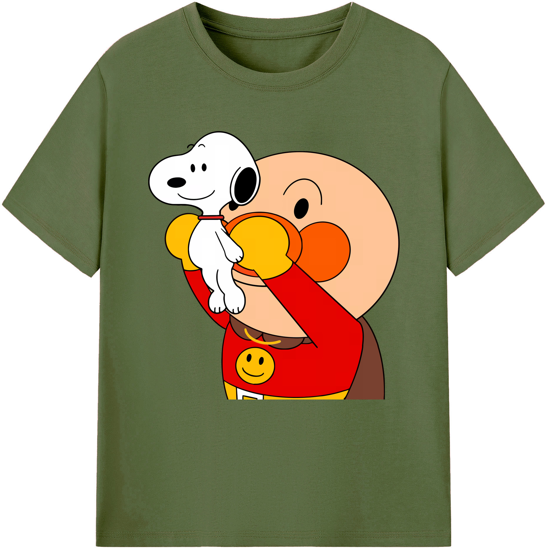 （画像用） アンパンマン Anpanman 綿100％半袖Tシャツ（フロントプリント）